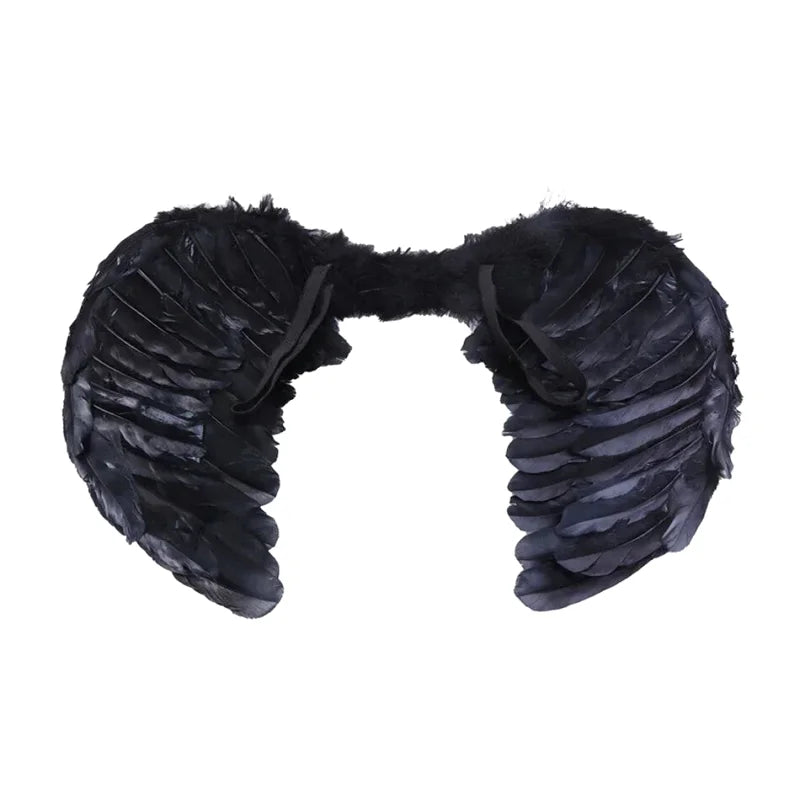 Ailes d’Ange Noir en Plumes