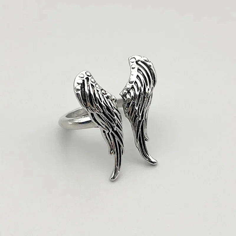 Bague Ailes d’Ange Grande Taille Rétro pour Hommes et Femmes