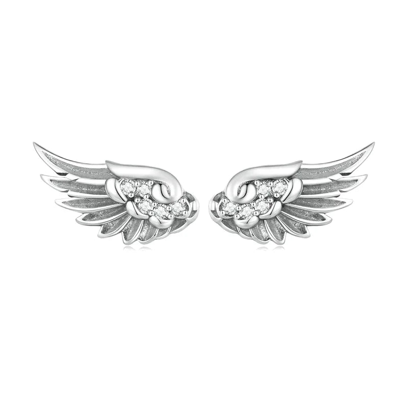 Boucles d’oreilles Ailes d’Ange créatives en Argent