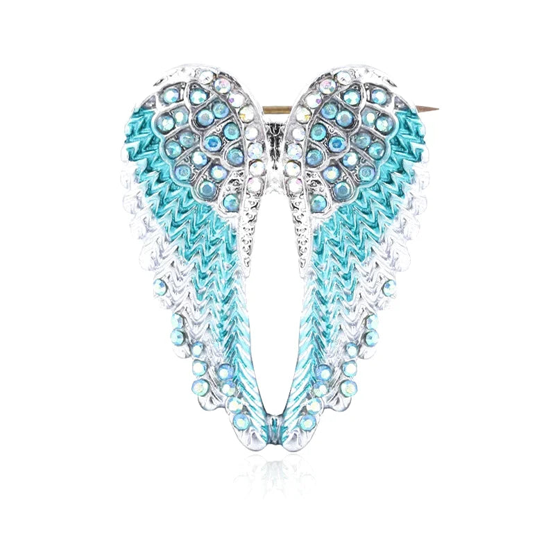 Broches Épingles Ailes d’Ange en Cristal – Bijoux de Mode pour Femmes et Hommes