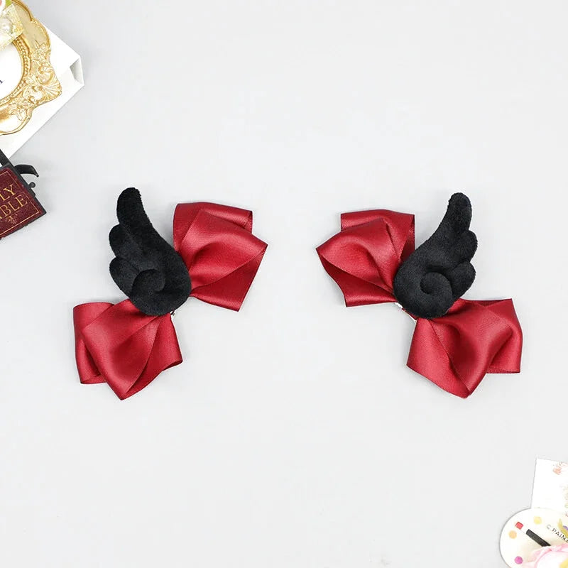 Accessoires Cosplay Ailes d'Ange Noires