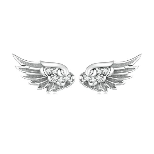 Boucles d’oreilles Ailes d’Ange créatives en Argent