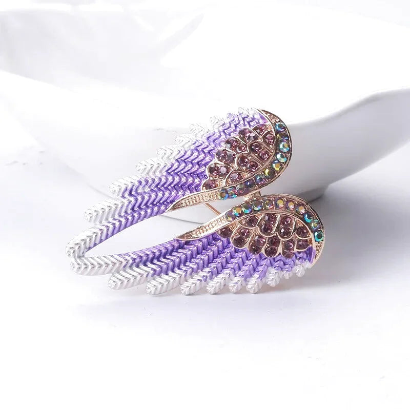 Broches Ailes d’Ange en Cristal – Bijoux de Mode pour Femmes et Hommes