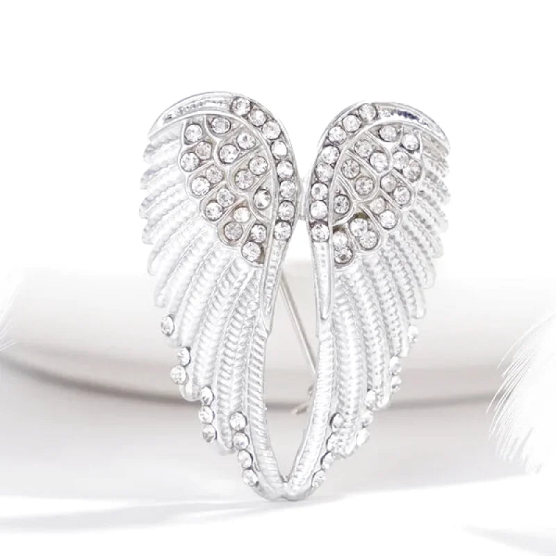 Broches Épingles Ailes d’Ange en Cristal – Bijoux de Mode pour Femmes et Hommes