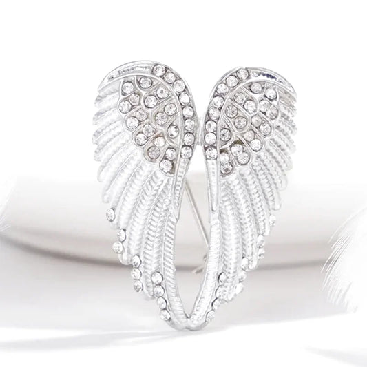 Broches Épingles Ailes d’Ange en Cristal – Bijoux de Mode pour Femmes et Hommes