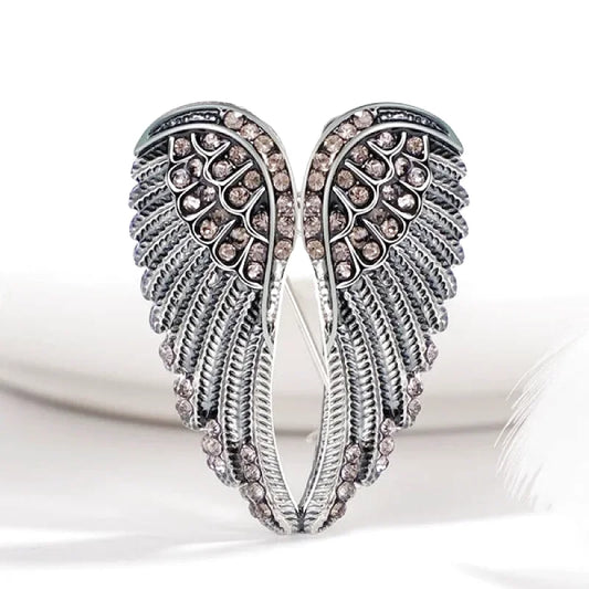 Broches Épingles Ailes d’Ange en Cristal – Bijoux de Mode pour Femmes et Hommes