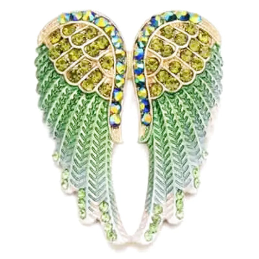 Broches Épingles Ailes d’Ange en Cristal – Bijoux de Mode pour Femmes et Hommes