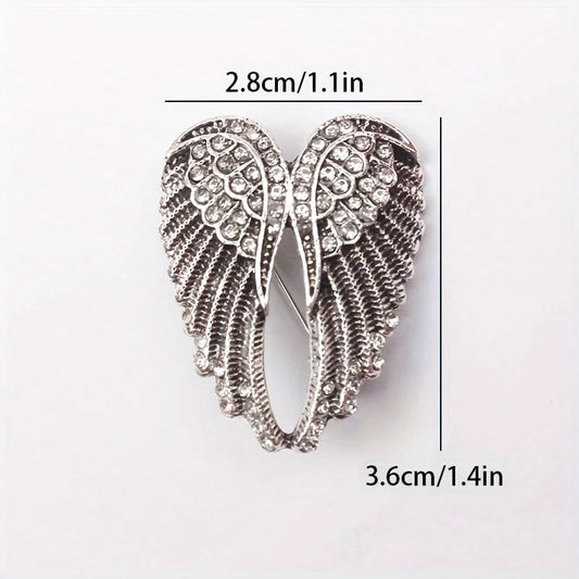 Broches Épingles Ailes d’Ange en Cristal – Bijoux de Mode pour Femmes et Hommes